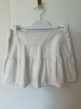 Lilly Pulitzer Luxletic White Eyelet Tiered Skort